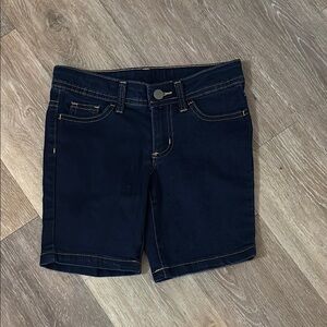 Wonder nation, girls size 7 stretchy denim dark blue shorts